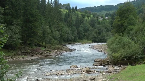 Mountain landscape, a river in the mountains Stock-Footage 71127821