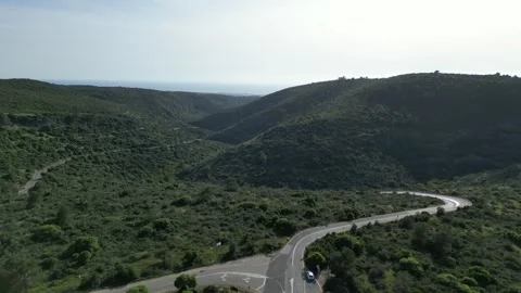 Mountain landscape with a road. High quality 4k footage Stock Footage 239833000