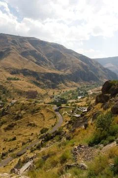Mountain landscape with a road. Stock Photos
