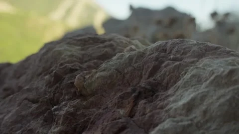 Mountain Landscape with Rocks and Dry Vegetation Stock Footage 288152025