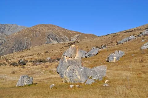 Mountain landscape with rocks Stock Photos