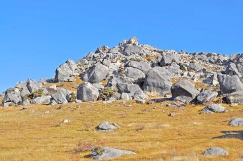 Mountain landscape with rocks Stock Photos