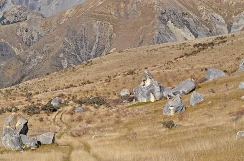 Mountain landscape with rocks Stock Photos