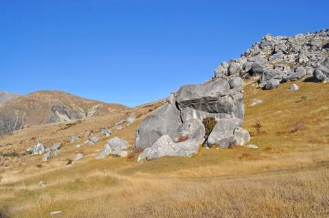Mountain landscape with rocks Stock Photos