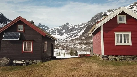 Mountain landscape with snow Stock Footage 95013362