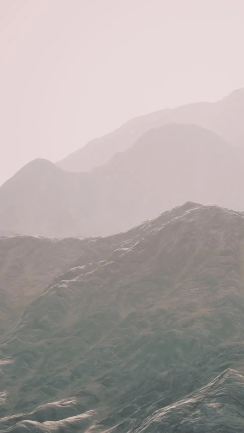 Mountain landscape with soft light and layers in the background Stock Footage 338419500