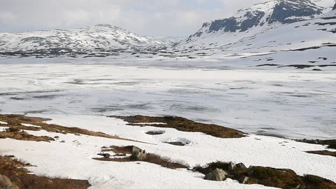 Mountain landscape in spring Stock Footage 92349747