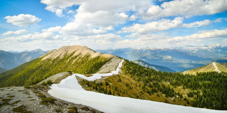 Mountain Landscape in Spring Stock Photos
