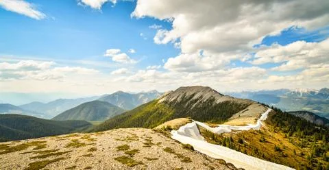 Mountain Landscape in Spring Stock Photos