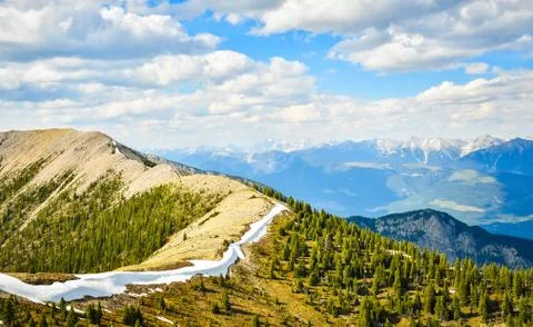 Mountain Landscape in Spring Stock Photos