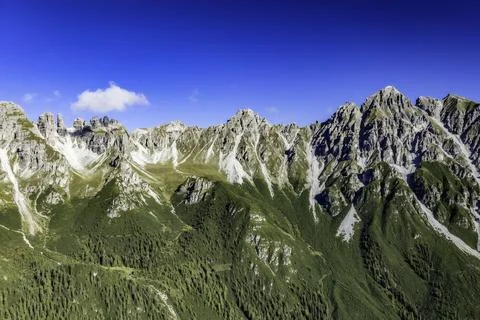 Mountain landscape of the Stubai Alps Stock Photos