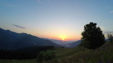 Mountain Landscape. Sunrise. Stock Footage 53196380
