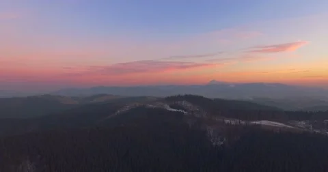 Mountain landscape at sunset. 4k, 25fps Stock Footage 68190308