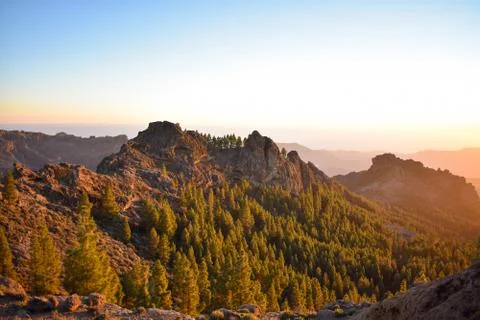 Mountain Landscape before sunset Stock Photos