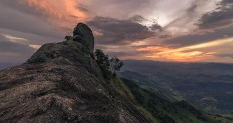 Mountain Landscape Sunset Stock Photos