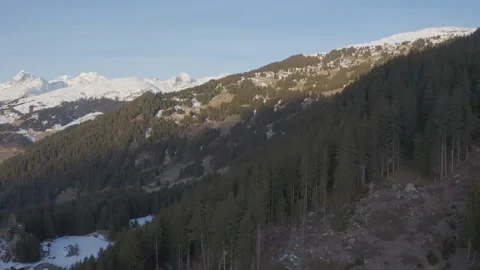 Mountain Landscape in Swiss Alps Stock Footage 158802468