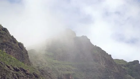 Mountain Landscape Timelapse at Maska Village in Tenerife Stock Footage 92143853