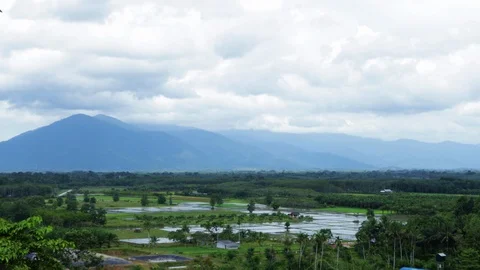 Mountain landscape timelapse moving clouds in Thailand Stock Footage 117207117