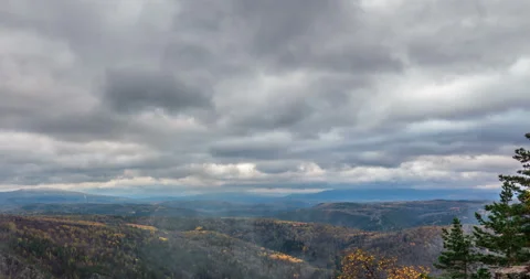 Mountain landscape timelapse moving clouds 4k Loop Video stock 120684419