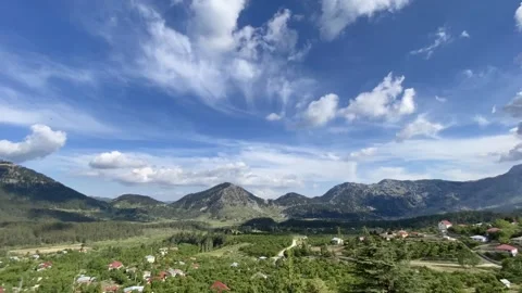 Mountain landscape timelapse moving clouds in Turkey Stock Footage 133410326