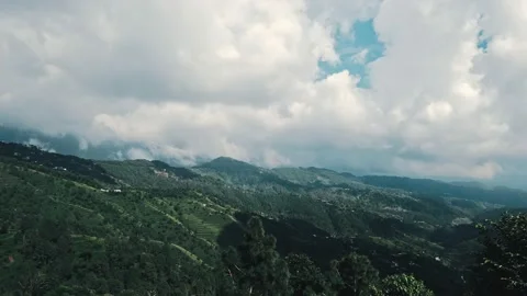 Mountain landscape timelapse moving clouds in Dhumakot, Uttrakhand, India. Stock Footage 144631048