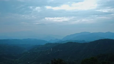 Mountain landscape timelapse moving clouds in Dhumakot, Uttrakhand, India. Stock Footage 144631354