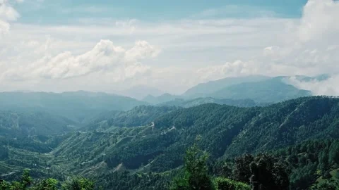 Mountain landscape timelapse moving clouds in Dhumakot, Uttrakhand, India. Stock Footage 144632441