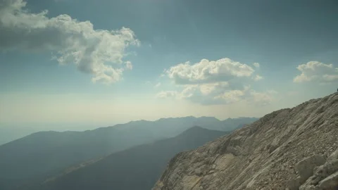 Mountain landscape, timelapse moving clouds in Pirin mountain, Bulgaria. Stock Footage 168129657