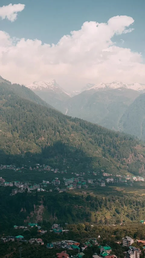 Mountain Landscape Timelapse - Scenic Valley with Cloud Movement Stock Footage 285745461