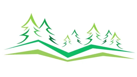 Mountain landscape with trees and meadows in spring and summer. Stock Footage 270687028