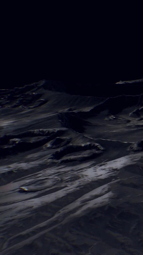 Mountain landscape under moonlight with shadows and contours present Stock-Footage 344962418