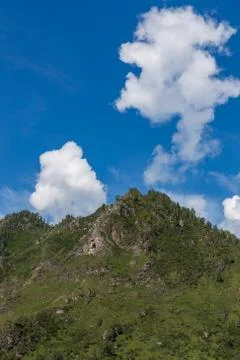 Mountain landscape in the valley of the confluence of the Katun and Maly Yalo Stock Photos
