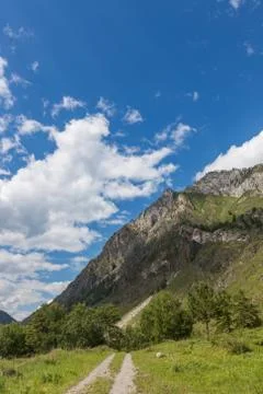 Mountain landscape in the valley of the confluence of the Katun and Maly Yalo Stock Photos