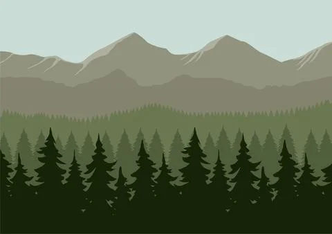 Mountain landscape vector Stock Illustration