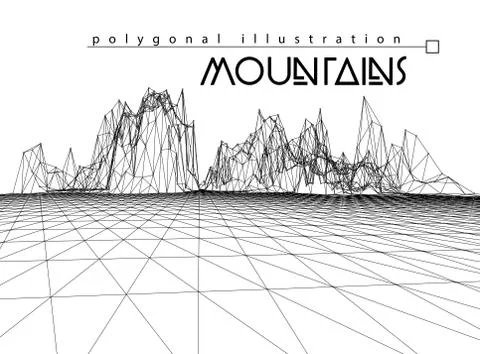 Mountain landscape vector illustration Stock Illustration