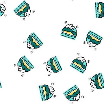 Mountain landscape vector seamless pattern Illustrazione stock