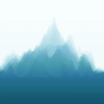 Mountain Landscape. Vector Silhouettes Of Mountains Backgrounds Stock Illustration