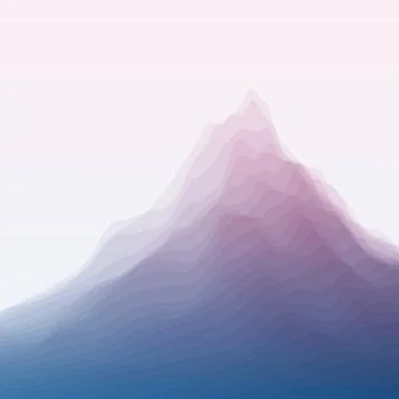 Mountain Landscape. Vector Silhouettes Of Mountains Backgrounds Illustrazione stock