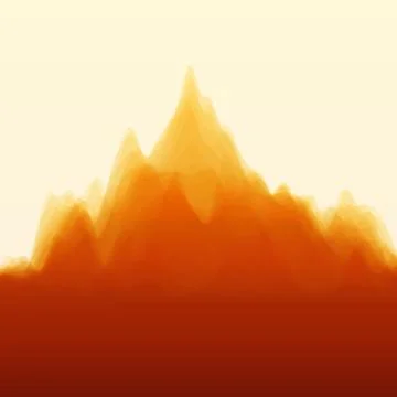 Mountain Landscape. Vector Silhouettes Of Mountains Backgrounds Stock Illustration