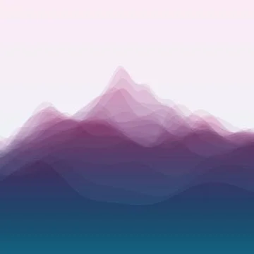 Mountain Landscape. Vector Silhouettes Of Mountains Backgrounds. Mountain ... Stockfoto's