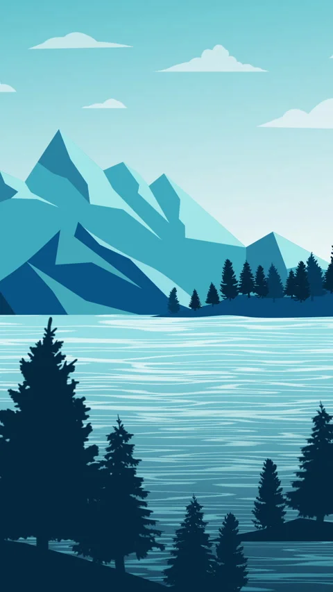 Mountain landscape vertical background on a seamless loop Stock Footage 332995121