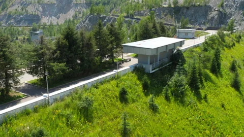 Mountain landscape, view from the cable car Stock Footage 306547066