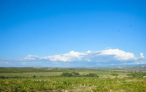 Mountain landscape, view from a height Stock Photos
