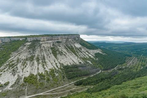 Mountain landscape, view from a height Stock Photos