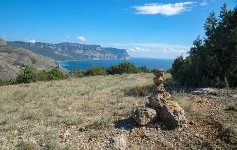 Mountain landscape, view from a height Stock-Fotos