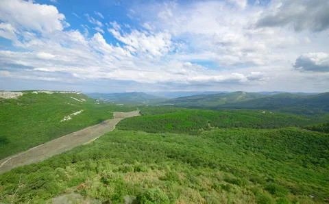 Mountain landscape, view from a height Stock-Fotos
