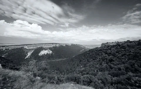 Mountain landscape, view from a height 写真素材