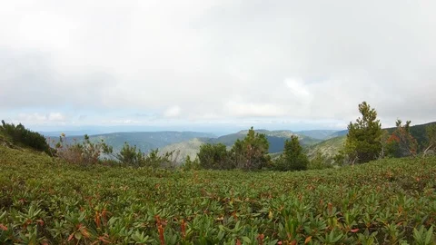 Mountain landscape. View from the mountainside Stock Footage 121697089
