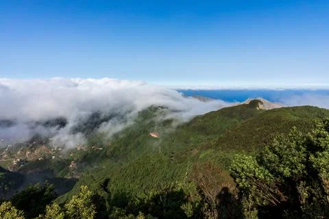 Mountain landscape. View from the observation deck: Mirador Pico del Ingles.  Stock Photos