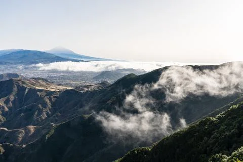 Mountain landscape. View from the observation deck: Mirador Pico del Ingles.  Фото